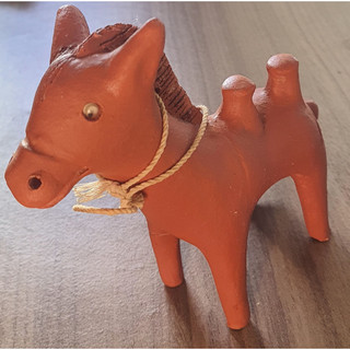 Bibelô, Estatueta de Cavalo Artesanal em Cerâmica 13cm (Antiguidade)