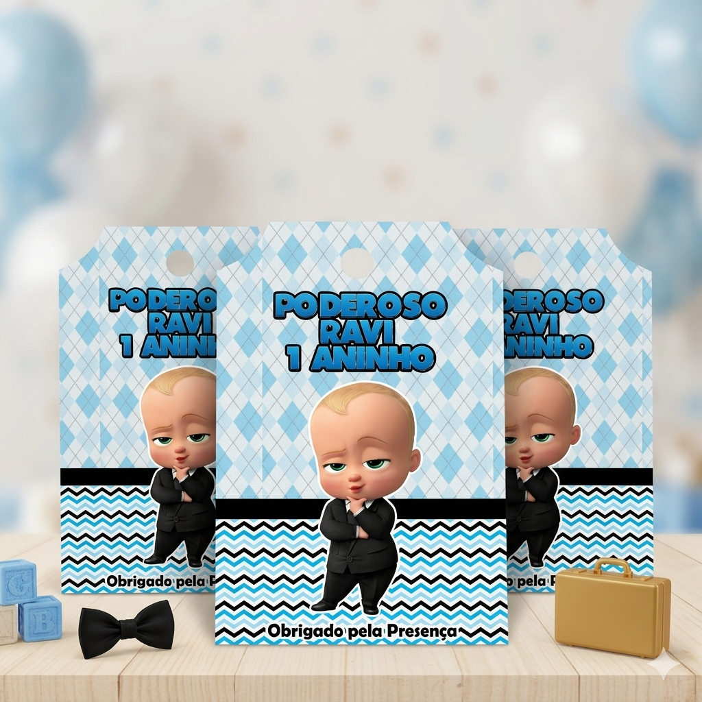 Tags Etiquetas Lembrancinhas Poderoso Chefinho Personalizadas Nome e Idade Festa Infantil