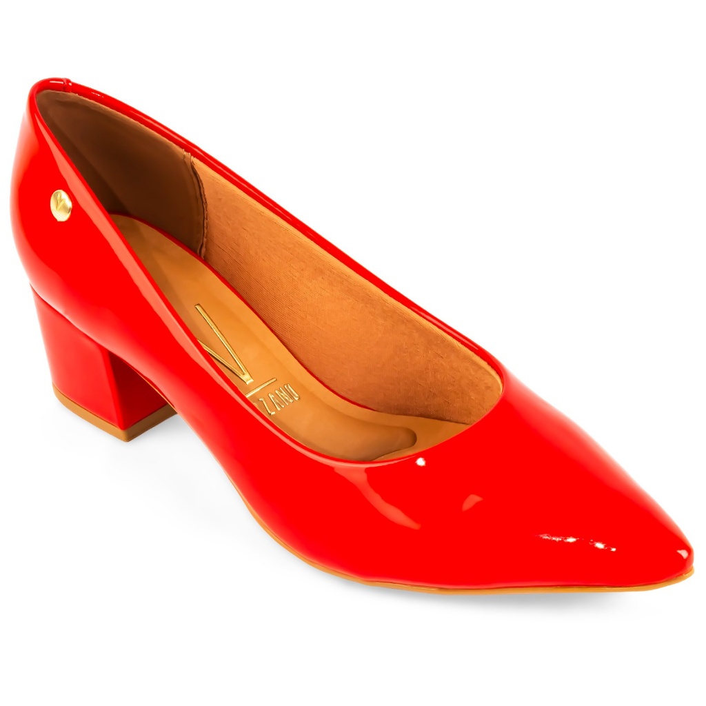 Scarpin Vizzano Salto Médio Sapato Vermelho Confortável 1220-315