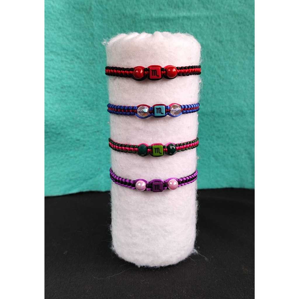 Pulseira de Macramê Básica de Signo Escorpião
