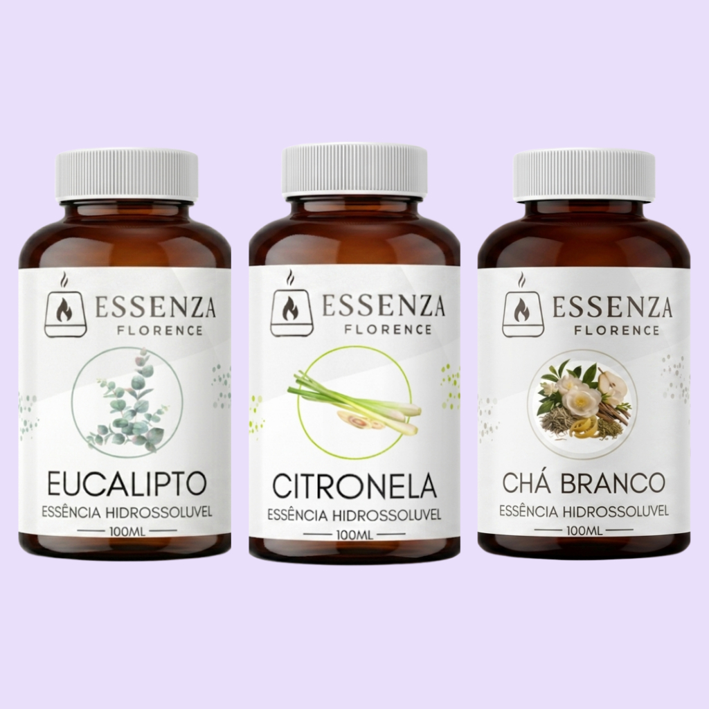Kit 3 Essências Hidrossolúveis 100ml 12 Fragrâncias Disponíveis