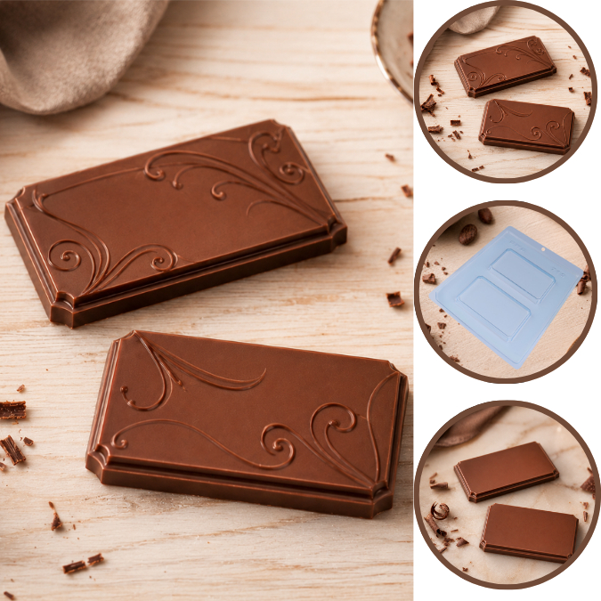 1~10 Forma Simples Placa Retangular 719 (E1) em Acetato BWB Para Bombom e Doces(CHOCO)