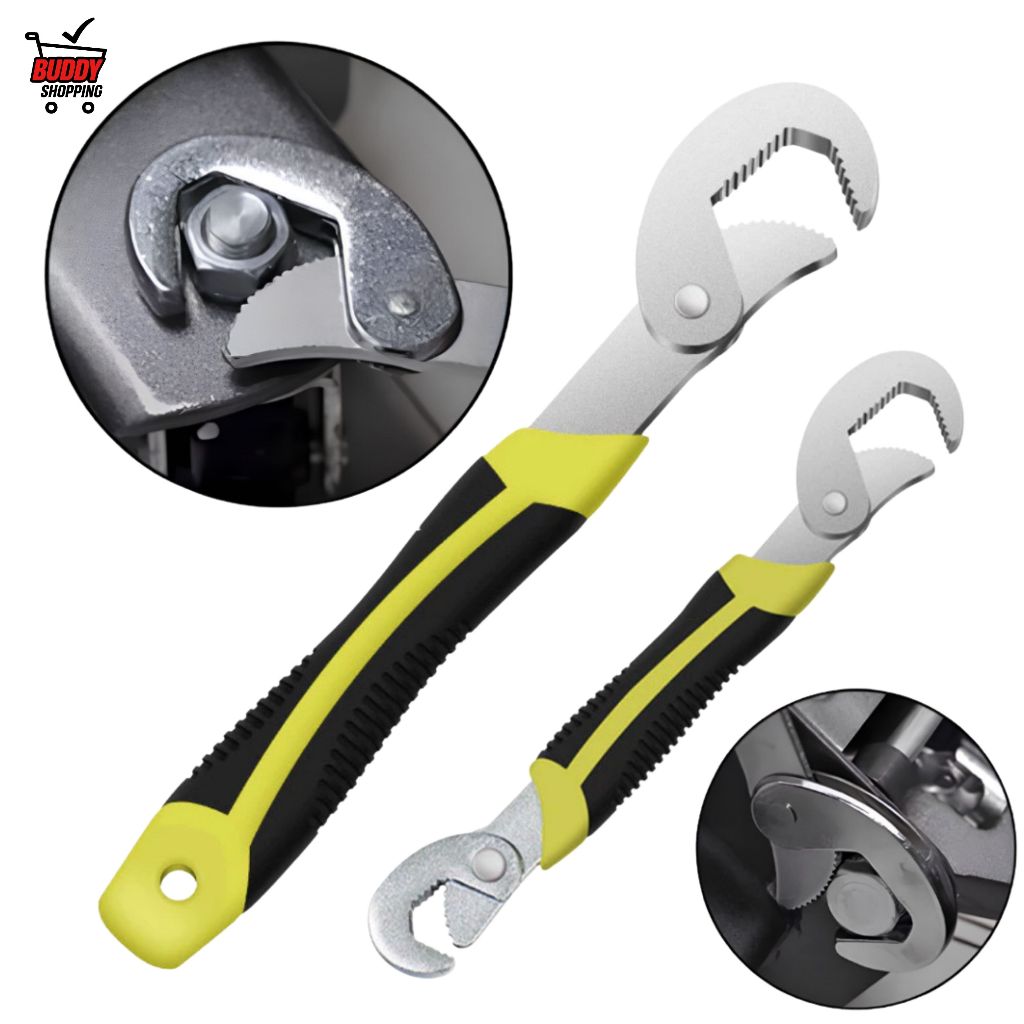 Kit 2 Chaves Inglesas Ajustáveis 6-33mm Universal P/ Reparo e Oficina