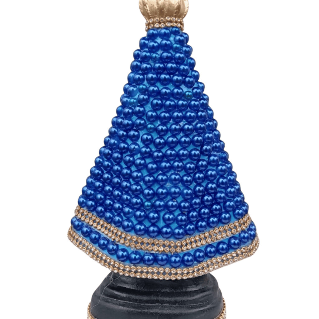 Imagem Nossa Senhora Aparecida Gesso Perolado 23cm Base Aveludada / 4 Variações — imagem 2 de 2