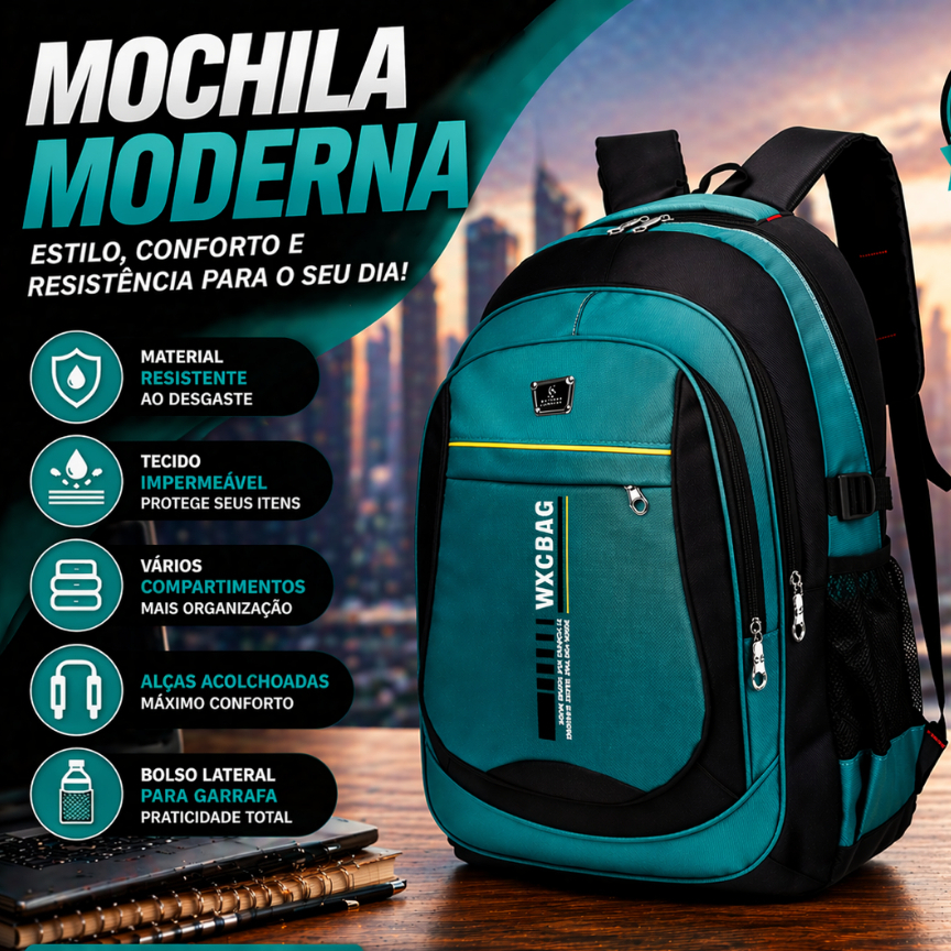 Mochila Bolsa Masculina Resistente à água Notebook Impermeavel