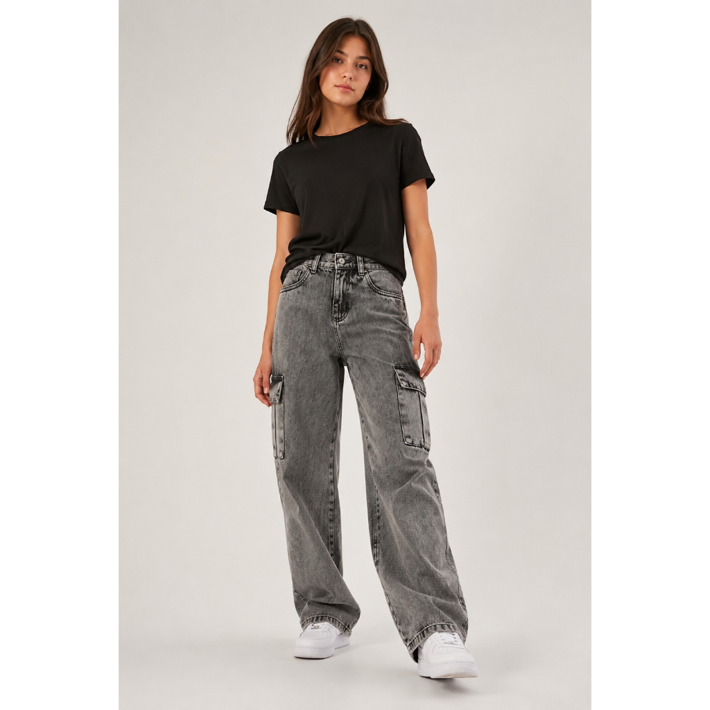 Calça Cargo Juvenil Feminina Tecido Premium Confortável e Estilo 10 ao16