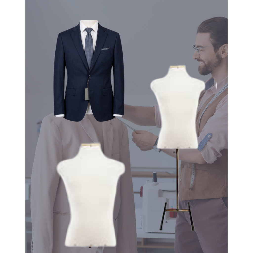 Busto Masculino Forrado, com Pedestal H