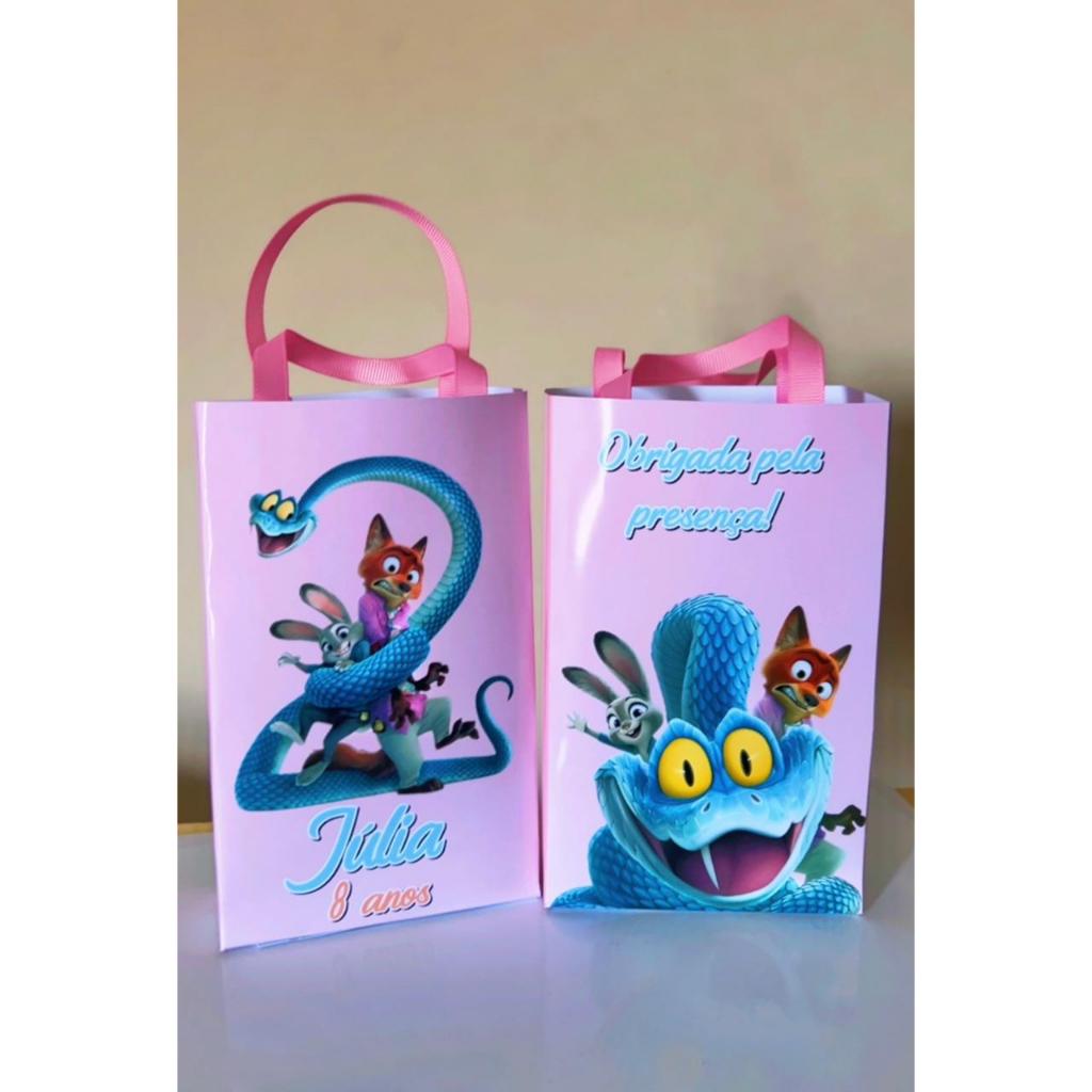 35 Sacolinhas Personalizadas Zootopia Lembrancinhas Para Aniversários e EVentos