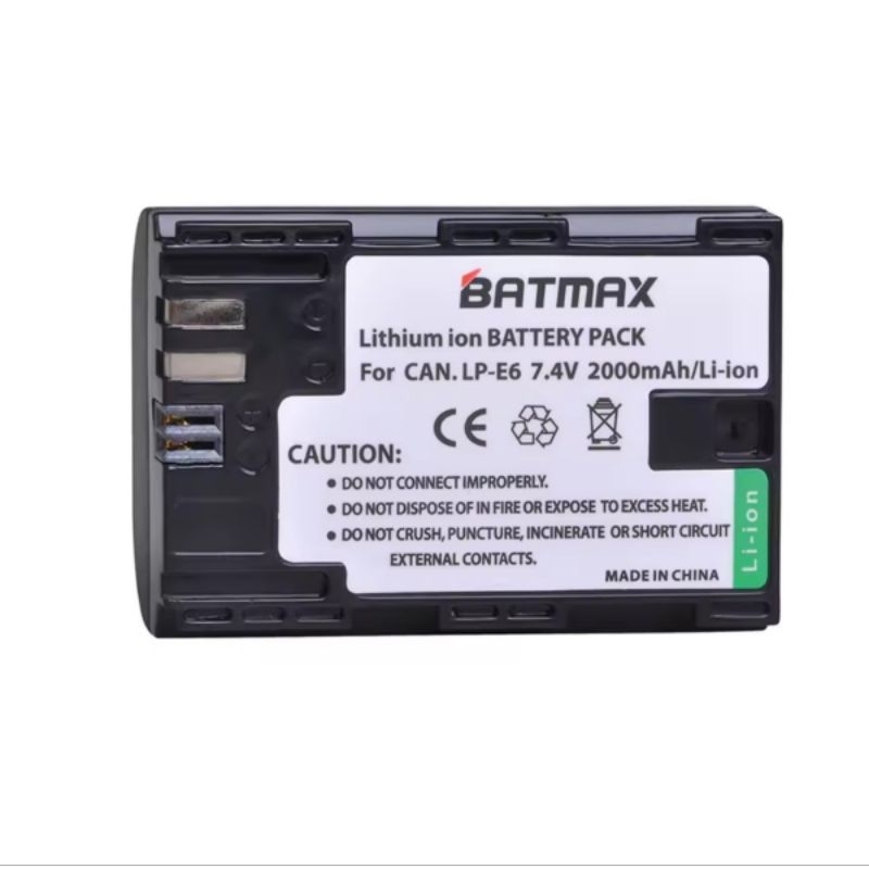 KIT 2 Bat Lp-E6 Mais Carregador Duplo Digital Usb Compativel LP-E6N  EOS 6D 5D Mark III 7D Mark II 60D 70D 80D