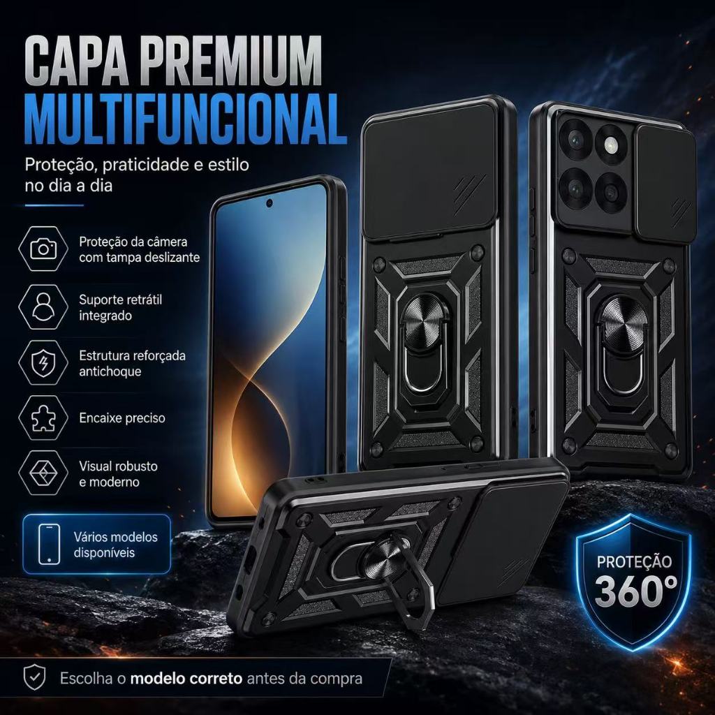 Capa Capinha Para Motorola EDGE 70/EDGE 70 FUSION/G06/G05/E15/G15/G35/G75/EGDE 6
