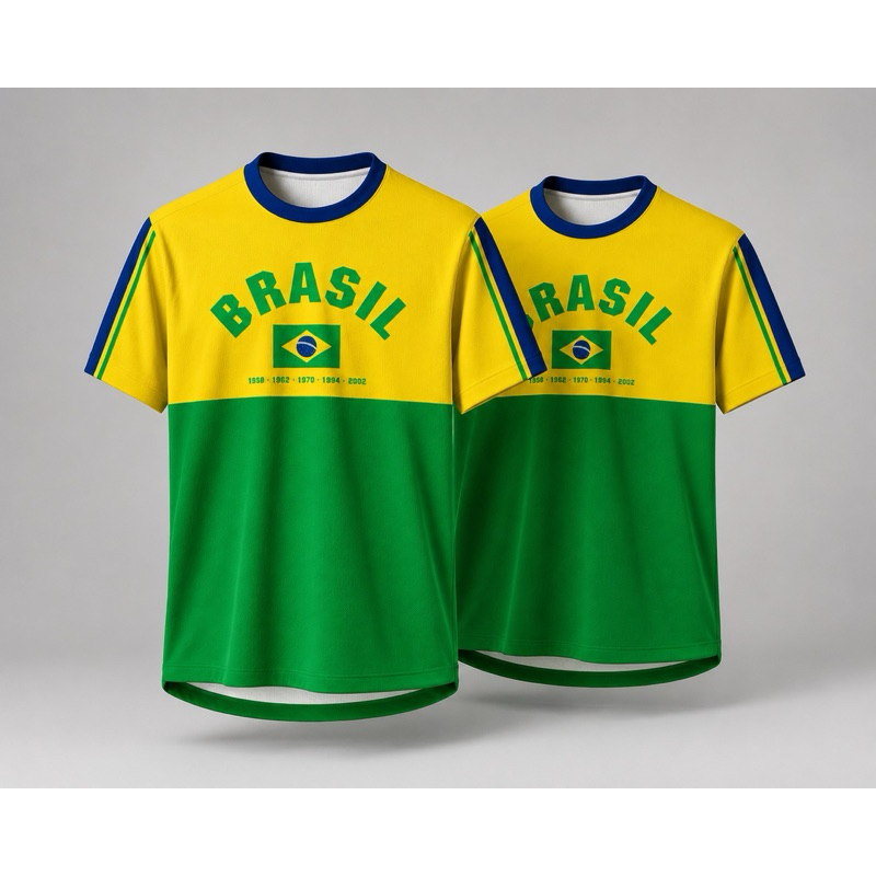 Kit Casal-2 Camisetas Brasil Copa do mundo