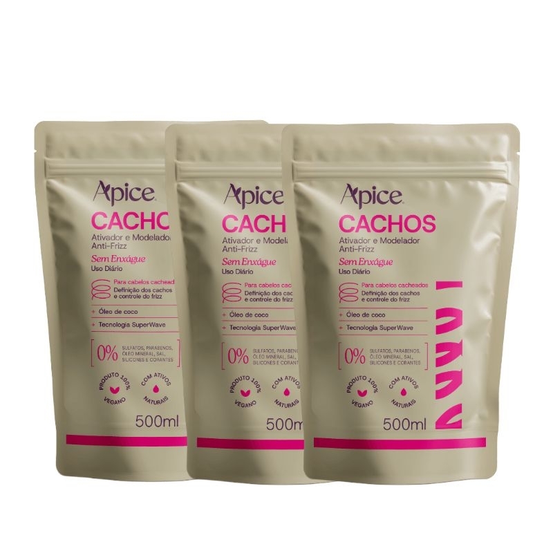 Kit Refil - Ativador e Modelador Anti-Frizz Cachos 500g