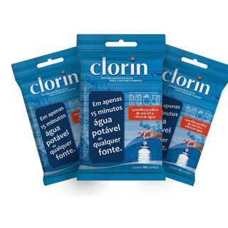 Kit 3 Pacotes Clorin 1mg - 30 Pastilha Purificadora de Água