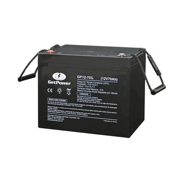 Bater!a 70Ah 12V Getp0wer - Ideal para Energia Solar, Sistemas Off-Grid), Sistemas de Segurança