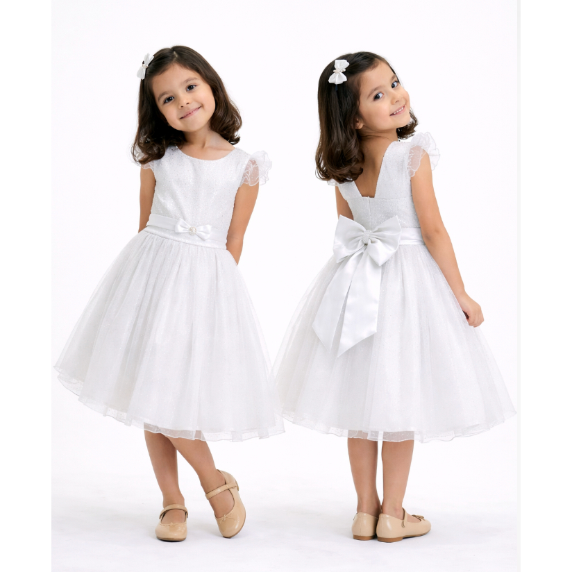 Vestido Infantil Festa Luxo Sophia Princesa - Tule com Glitter + Brinde Laço Casamento PROMOÇÃO — imagem 2 de 2