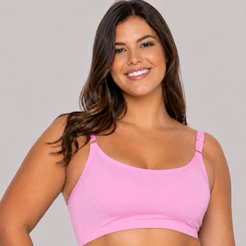 Top Sutiã Plus Size Sem Bojo Com Alça Reforçada