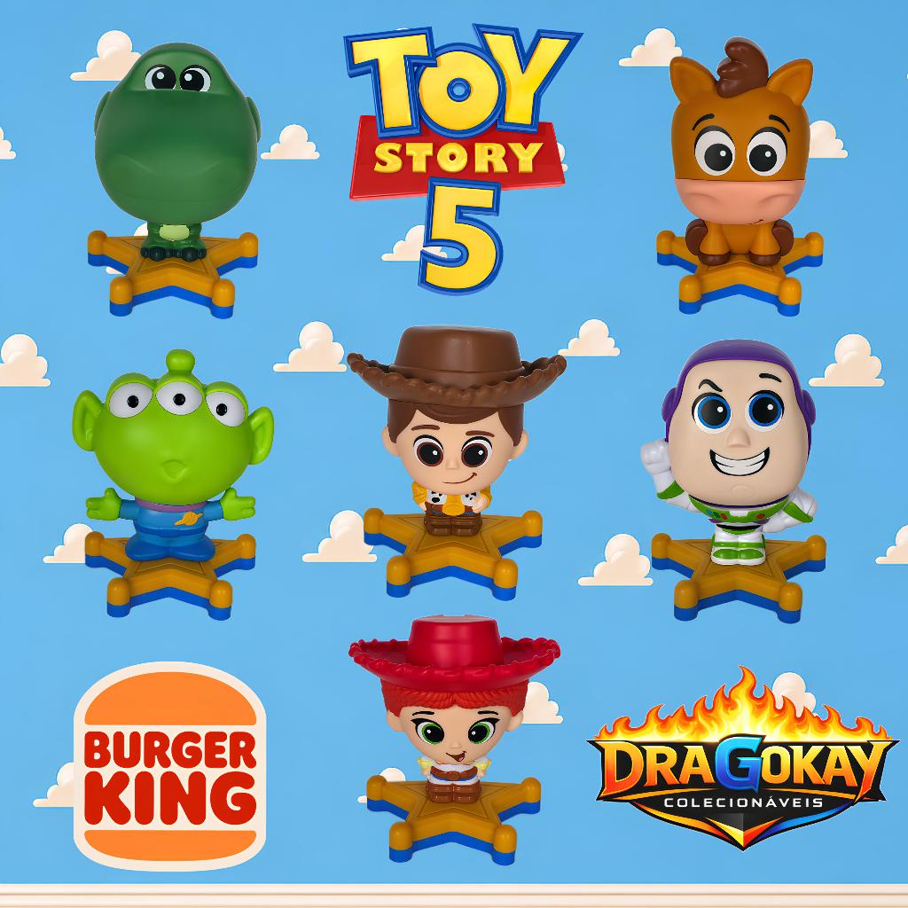 Coleção Toy Story 5 Burger King 2026 Bonecos LACRADOS com Chaveiro (Selecione o seu) PRONTO ENVIO