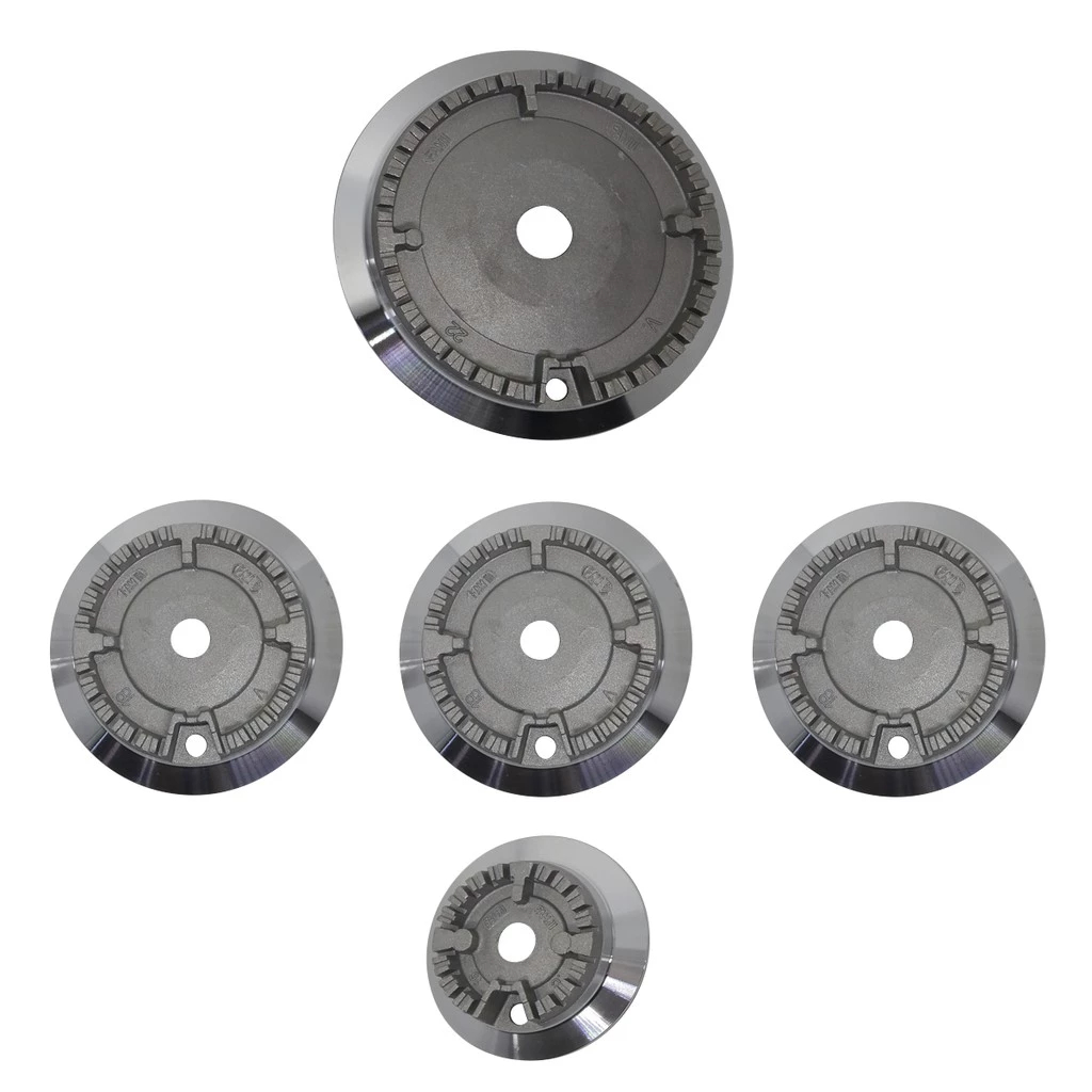 Kit Queimador Difusor Com Aba Original Fogão Cooktop Fischer 5 Bocas 1642 Antigo