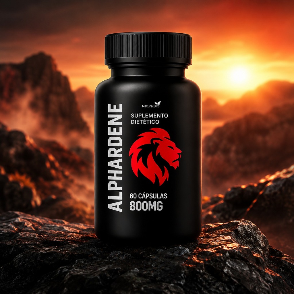 Alphardene - 800mg - 60 Cápsulas - Energia, Disposição e Vitalidade