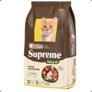 RAÇÃO QUATREE SUPREME GATO CASTRADO FRANGO 10KG