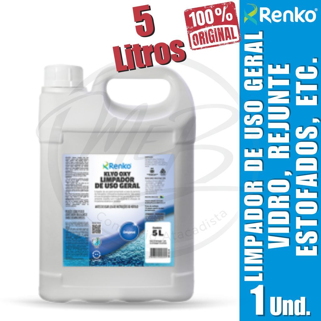 Renko Oxy 5L Produto Concentrado Econômico Limpador Multiuso Alta Performance