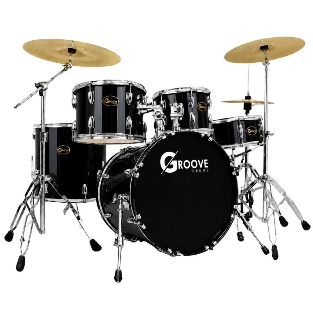 Bateria Acústica Groove Queen Q818 Brilhante Bumbo 18 Completa
