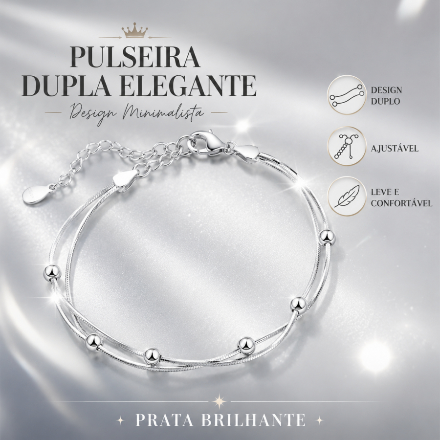 Pulseira De Prata 925 Dupla Camada Contas De Prata Várias Camadas Coréia Pulseiras Jóias Da Menina Das Mulheres Quente