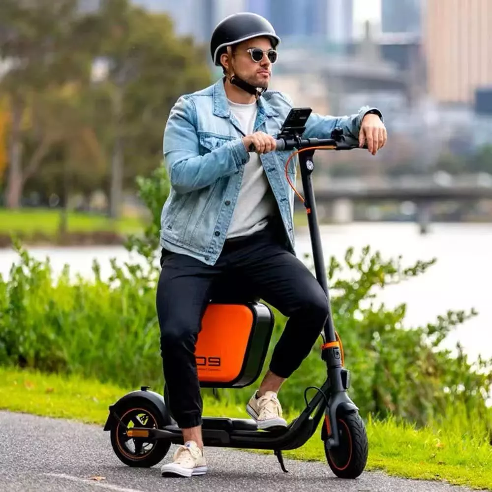 Patinete com Banco Elétrico Dobrável 350W | Autonomia 35KM + Velocidade 30KM/H | Suporta até 150KG — imagem 1