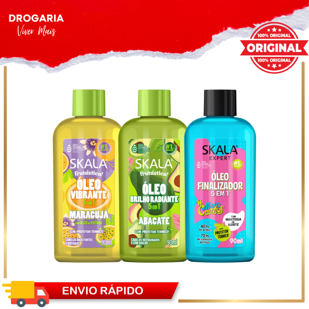 KIT ÓLEOS CAPILAR SKALA 090ML - COPA DO MUNDO 2026
