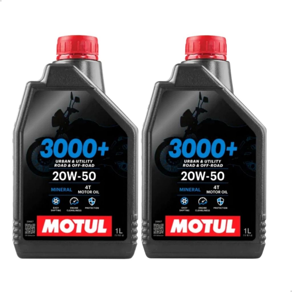 Kit 2 Óleos Motul 3000 20w50 Mineral Next Cbx 250 Cb 300