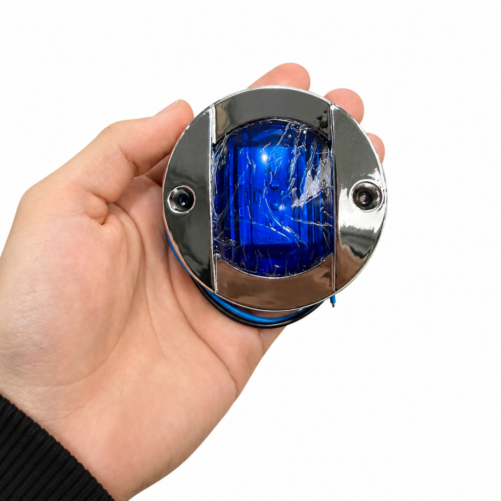 Luz Cortesia Cabine Popa Barco Lancha Led IP67 12v 24v Lente Colorida Instalação Fácil — imagem 2 de 2