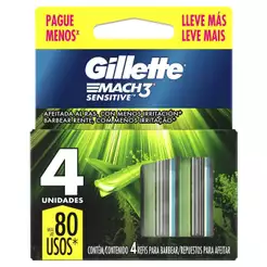 Carga para aparelho de barbear Gillette Mach3 Sensitive
