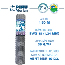 Tela Morlan Piau para Mangueirão 3x18x1,50m 50m