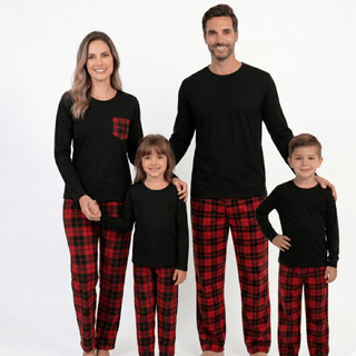 Pijama Família Estampado – Pijama Pai Mãe Filha Filho/ Presente Dia dos Pais