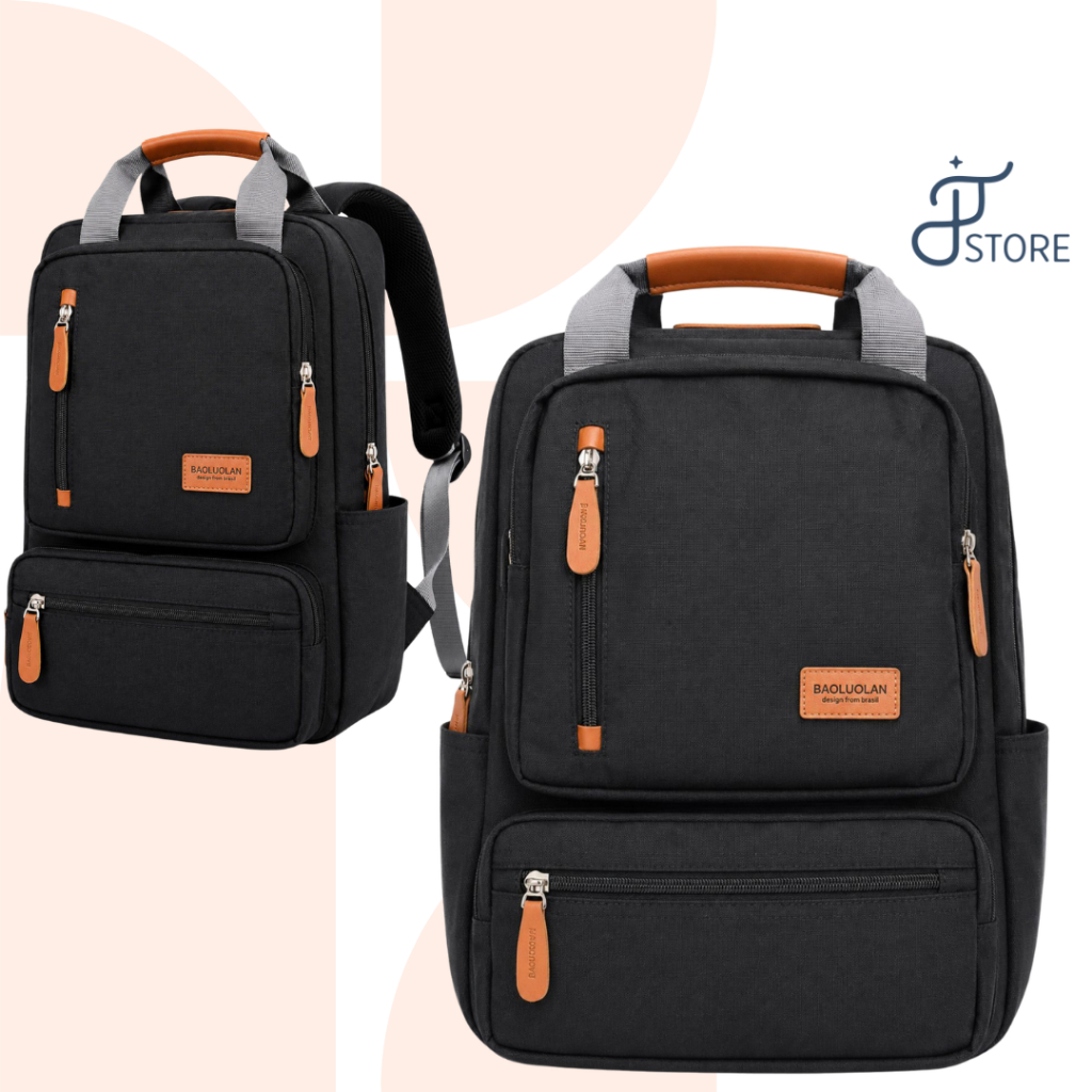 Mochila Bolsa Notebook Feminina Masculina Unissex Impermeável Poliéster Várias Divisórias Anti-Furto
