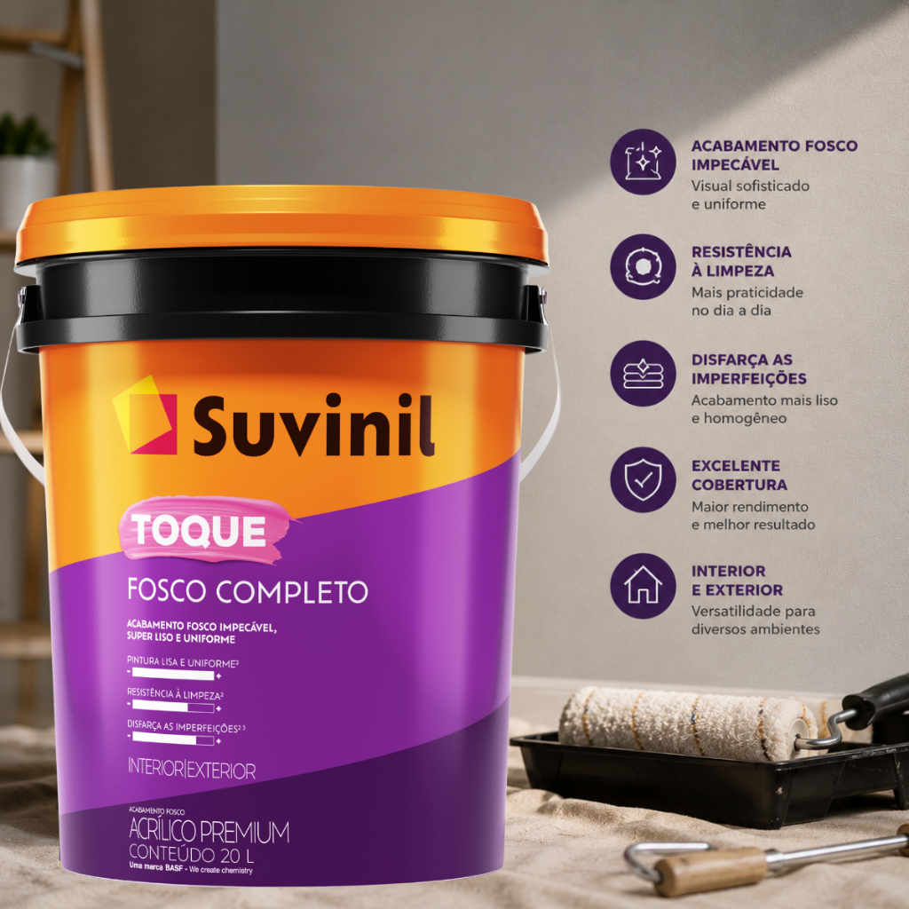 Tinta Toque Fosco Completo Branco Neve 20L Suvinil