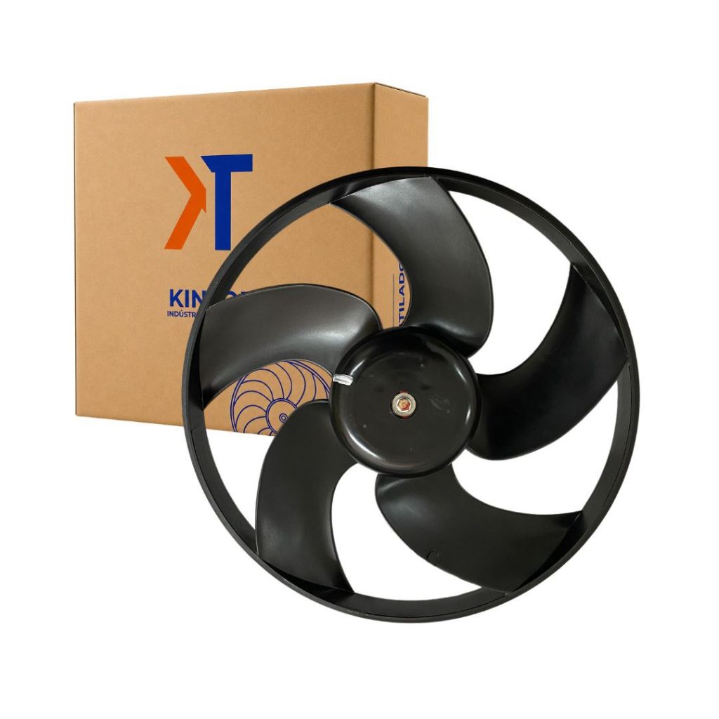 Ventoinha Radiador Eletroventilador 5 Pás 12v Para Peugeot 206 1.0 1.4 16v 2001 a 2008 Kintop 125383
