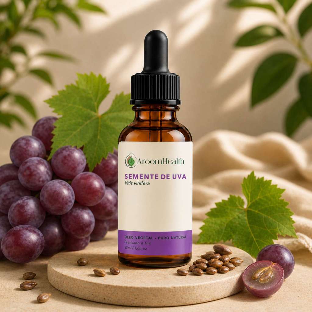 Óleo vegetal puro natural de semente de Uva  30ml Cabelo e Pele
