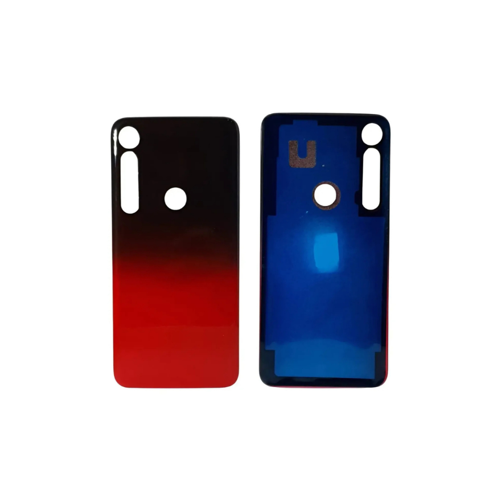 Tampa Traseira Proteção Cor Vermelho/Azul Compatível Para Motorola Moto G8 Plus (XT2019)