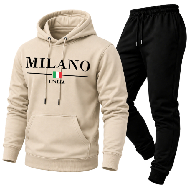Conjunto Casaco PREMIUM Moletom Unissex  Flanelado Blusa e Calça Feminina e Masculina MILANO Envio Rápido