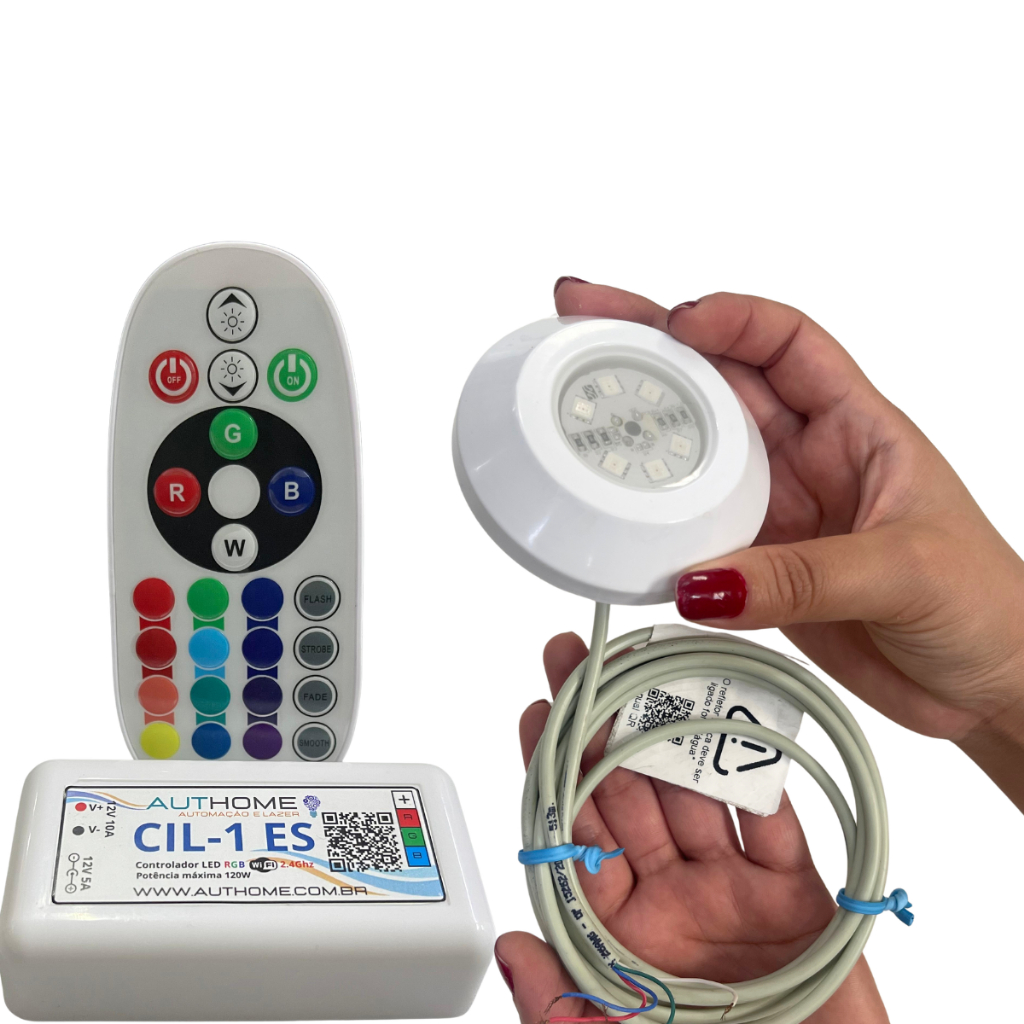 kit Lâmpada LED RGB E  Central Inteligente Compatível Alexa Celular