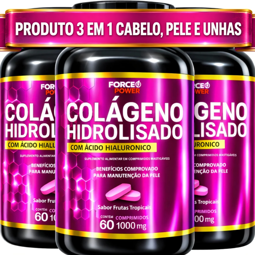 Colágeno Hidrolisado com Ácido Hialurônico 1000mg