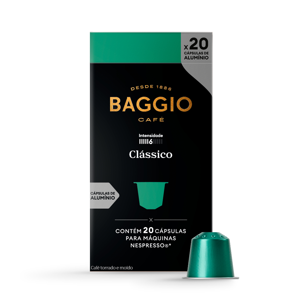 Baggio Café - Cápsula de Café Clássico Compatível com Nespresso® - 20 unidades.