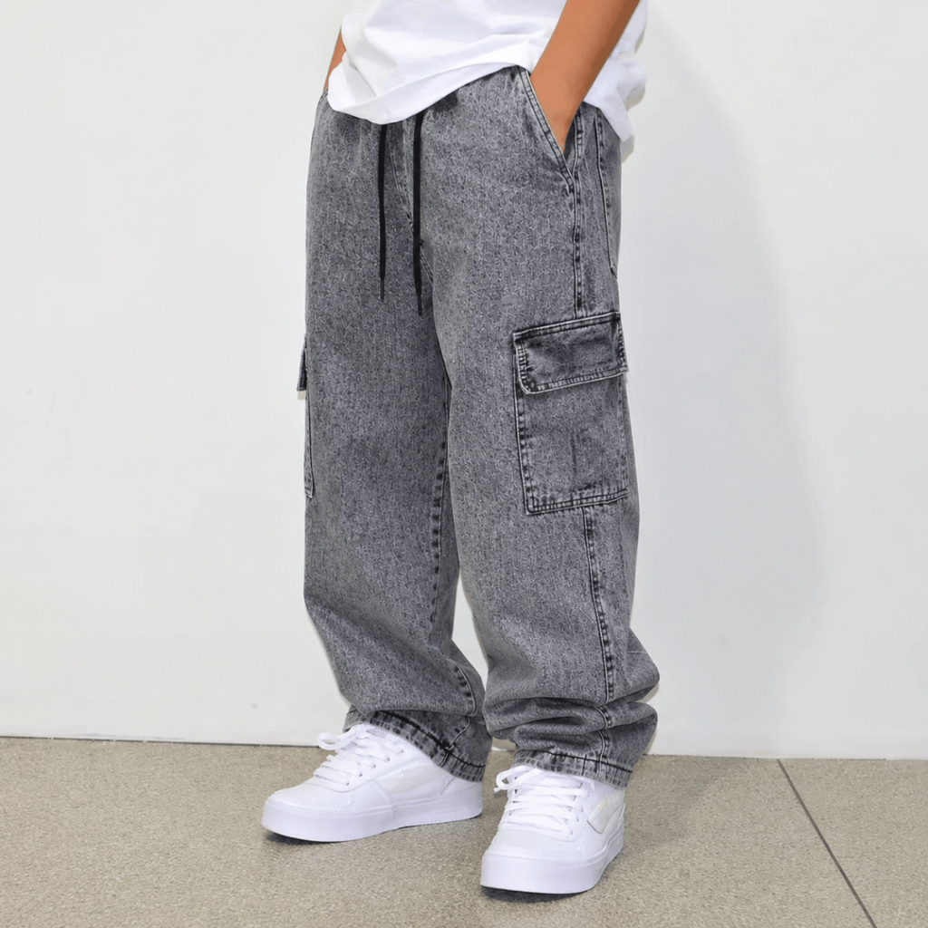 Calça Cargo Masculina Juvenil Estonada 8 a 16 Anos