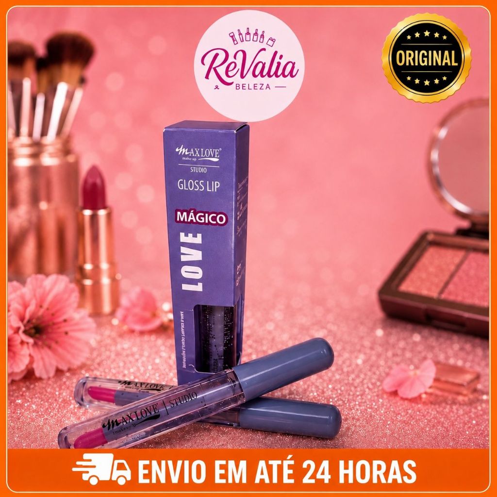 Gloss Max Love Mágico Muda de Cor pH Volumoso Brilho Intenso
