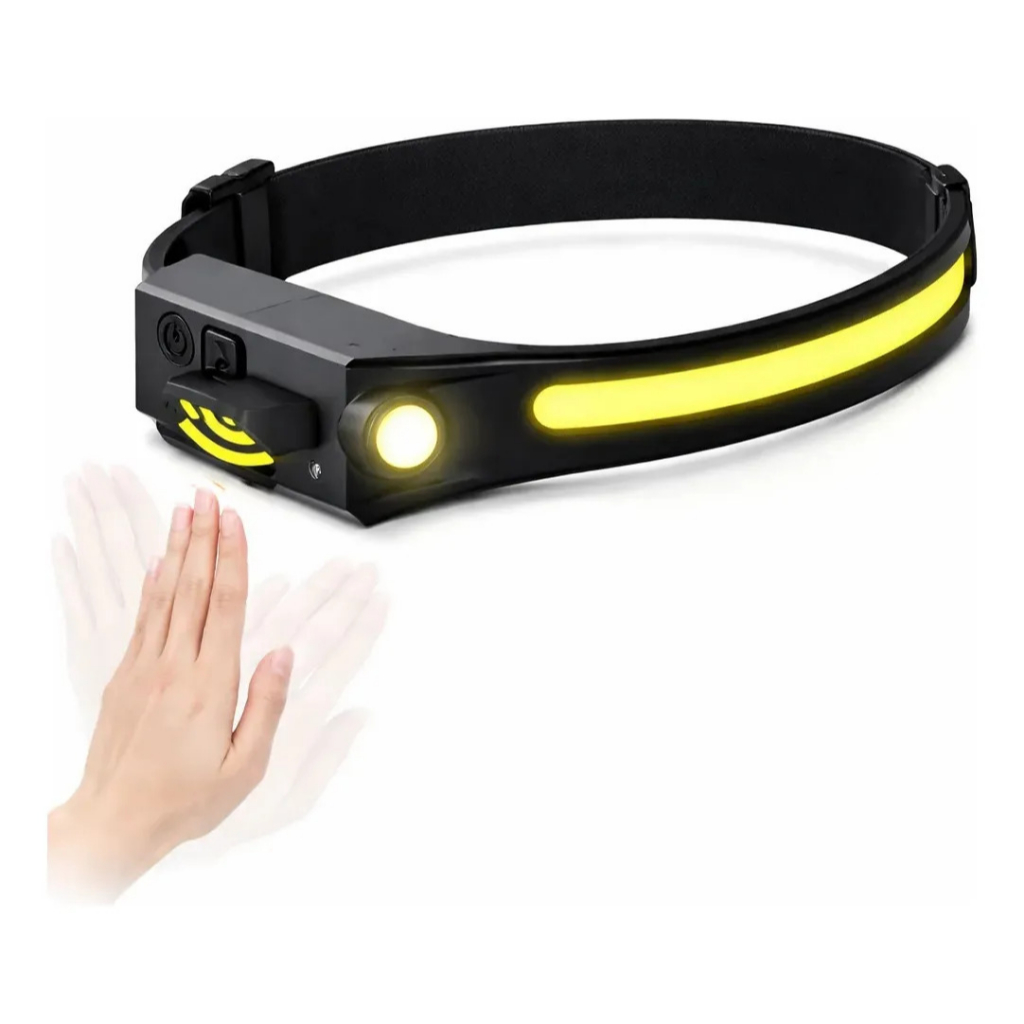 Luz De Led Lanterna De Cabeça Recarregavel Tática + Usb Acampamento Pesca Trilha