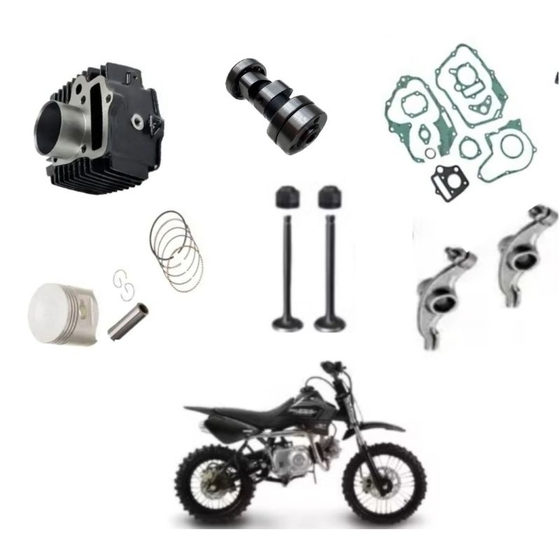 Kit Motor Completo Cilindro Válvulas Juntas Comando Mini Moto Pro Tork TRF 125Cc