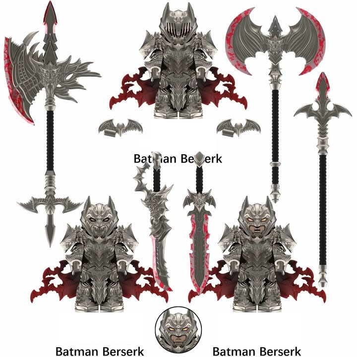 Batman The Berserker Rage Mode minifigura de coleção Asilo Arkhan Coringa superman blocos