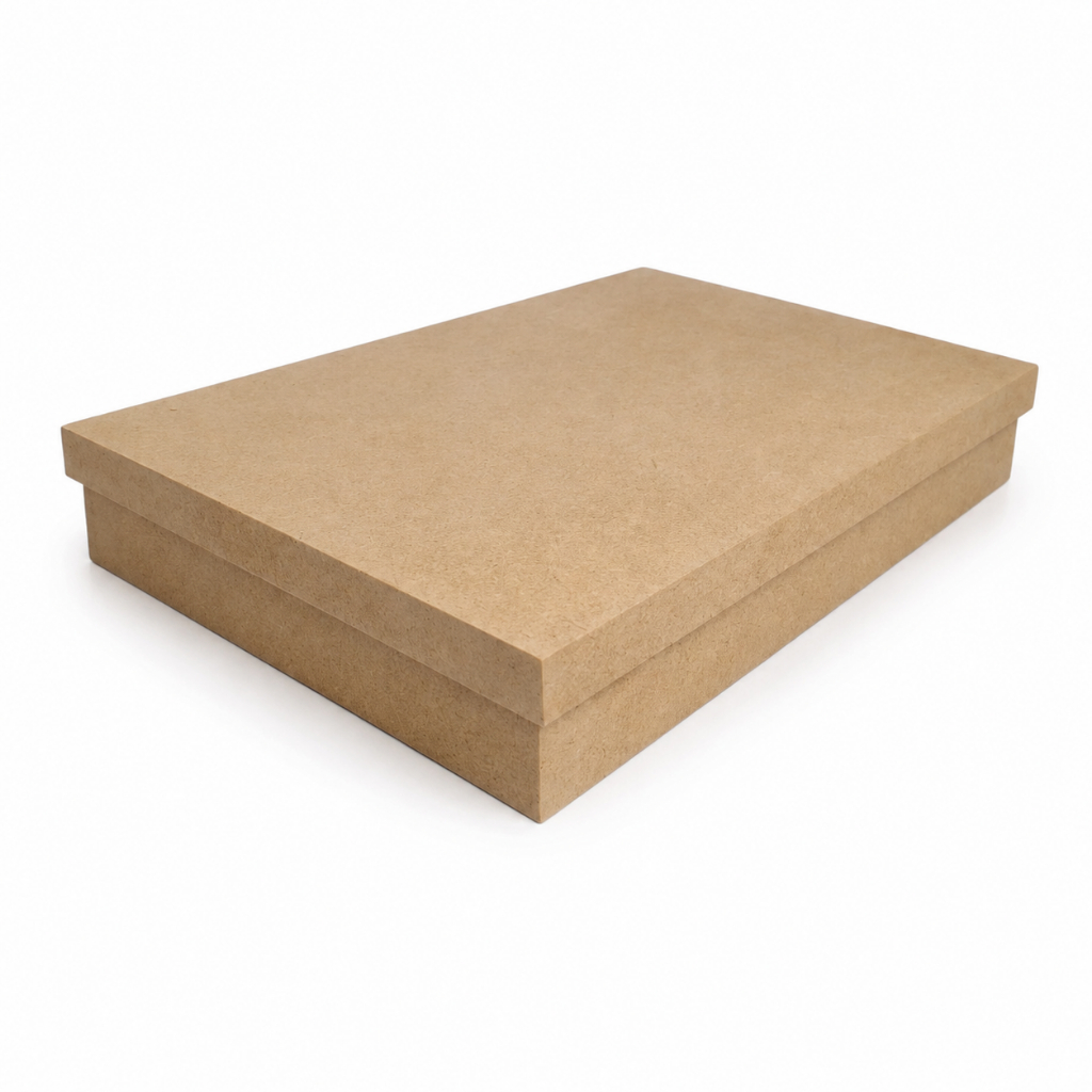 Caixa MDF Cru Para Papel A4 30,5x22,5x5,5cm Organizadora Documentos