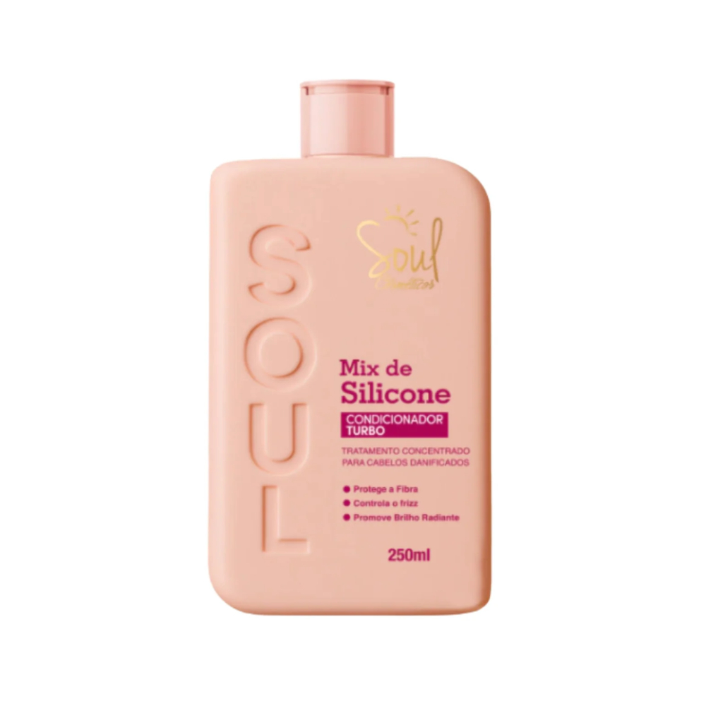 Mix Condicionador de Silicones Soul 250ml Hidratação Intensa Brilho e Maciez para os Cabelos